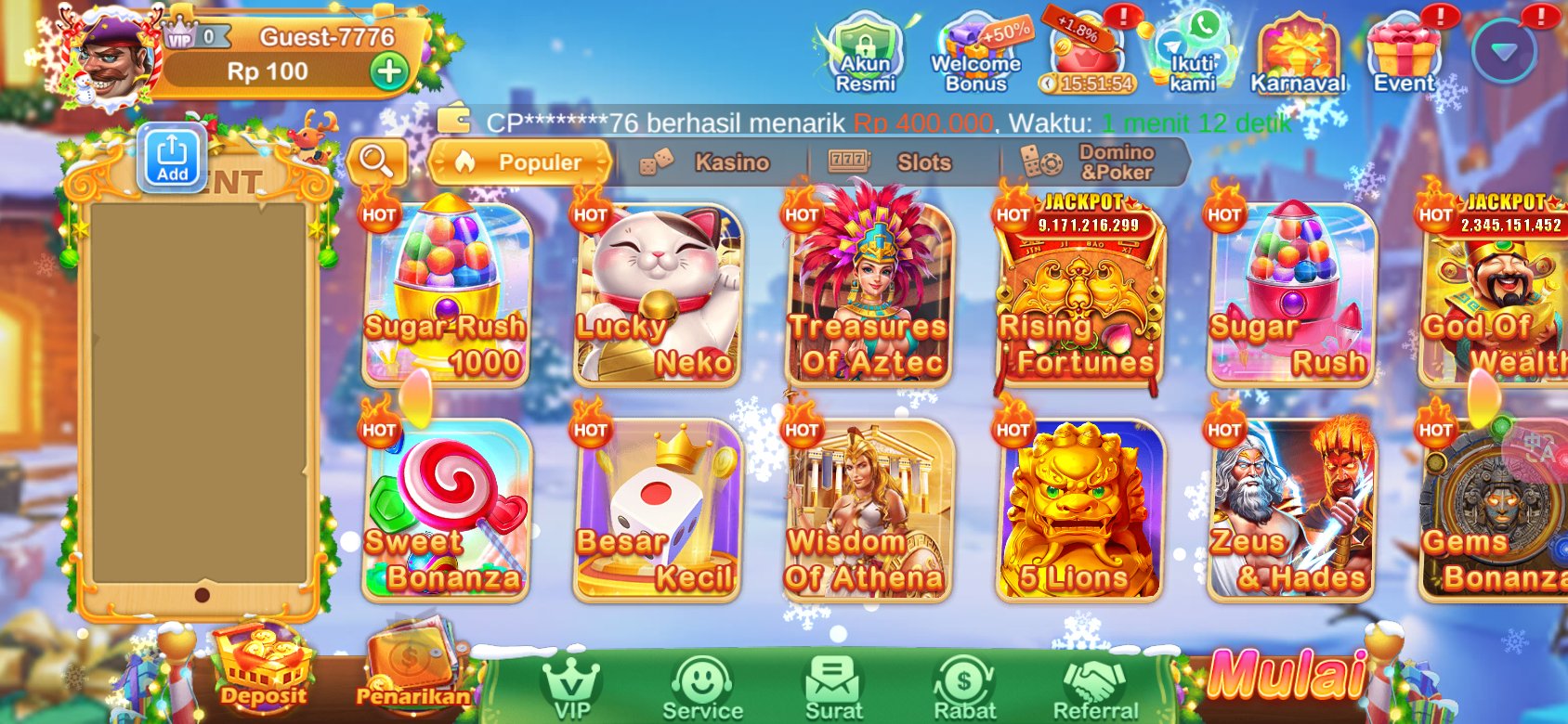 Permainan slot terbaik dengan jackpot hingga miliaran di K3K3 2 4 3294 R.